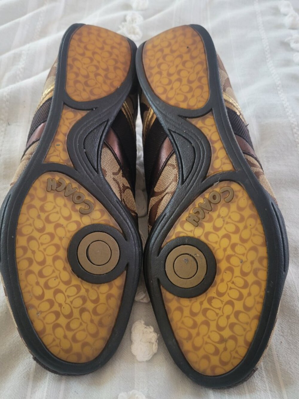 Classic Coach Jayme sneakers in the iconic khaki/brown signature canvas Sz 11 - Picture 8 of 9